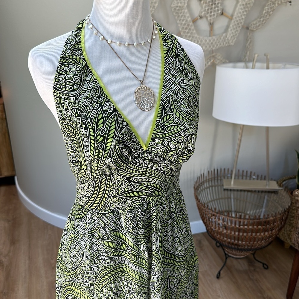 Burning torch brand halter long maxi dress SZ XS - Picture 5 of 15